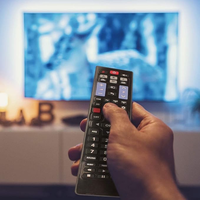 Telecomando Universale per Tutti i Televisori Philips - Pronto all’Uso Senza Programmazione - Compatibile con Smart TV Philips - Nero -