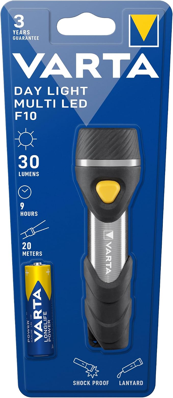 Torcia Day Light Multi LED F10 con 5 LED, incl. 1x batteria AA